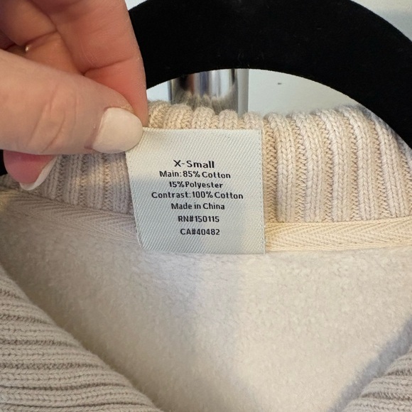 Varley Women's Cream Sweater with Zip Collar - Picture 3 of 4